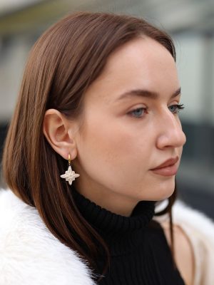 Керамічна моносережка зірка Ceramic Star Earrings