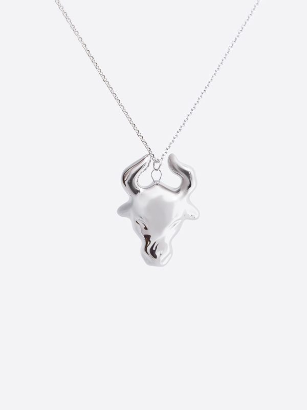 Ceramic Pendant Taurus Silver-Coated